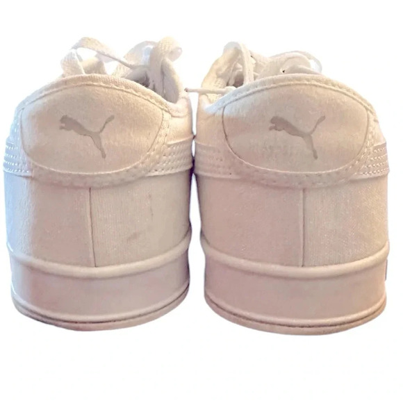 Men’s Puma Smash V2 VULC CV Casual White Canvas Sneakers - Picture 7 of 10